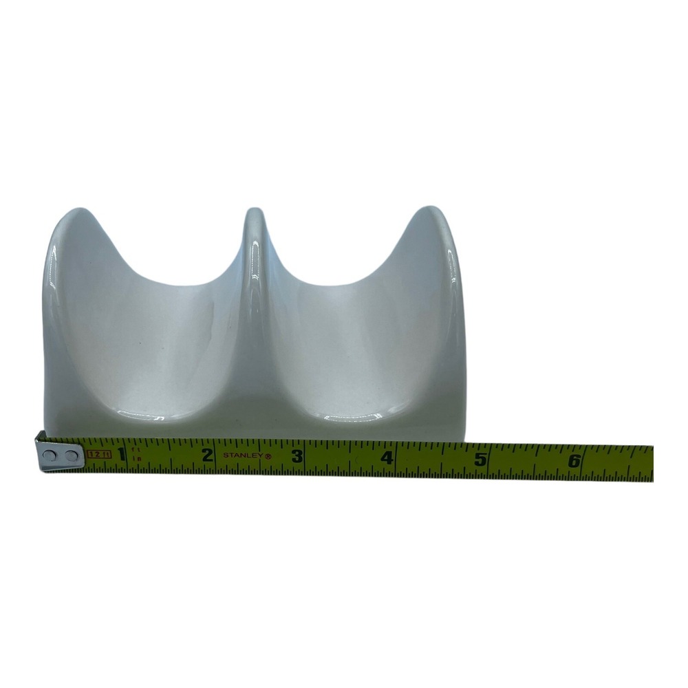 Rae Dunn White TACOS Ceramic Holder Artisan Collection By Magenta - Picture 6 of 6